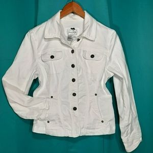 White Denim Button down Jacket
